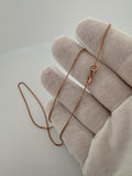 16” 14k Rose Gold Franco 1.3mm 2.8g