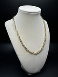 18" 14k Yellow Gold Paperclip 5.5mm 8.31g