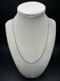 18" 14k White Gold Herme$ Link 2mm 5.45g