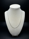 18" 14k White Gold Herme$ Link 2mm 5.45g