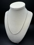 18" 14k White Gold Herme$ Link 2mm 5.45g