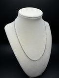 18" 14k White Gold Herme$ Link 2mm 5.45g
