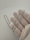 18" 14k White Gold Herme$ Link 2mm 5.45g