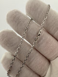 18" 14k White Gold Herme$ Link 2mm 5.45g