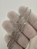 18" 14k White Gold Herme$ Link 2mm 5.45g