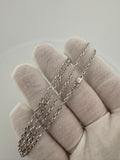 18" 14k White Gold Herme$ Link 2mm 5.45g