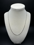 18" 14k White Gold Diamond Cut Moon Bead Chain 2mm 5.51g