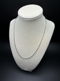 18" 14k White Gold Diamond Cut Moon Bead Chain 2mm 5.51g