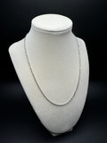 18" 14k White Gold Diamond Cut Moon Bead Chain 2mm 5.51g