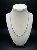 18" 14k White Gold Rounded Box 2.5mm 5.82g