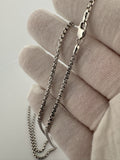 18" 14k White Gold Rounded Box 2.5mm 5.82g