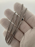 18" 14k White Gold Rounded Box 2.5mm 5.82g