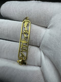2” 18k Yellow Gold Egyptian Bar Pendant 4mm Bail 4.2g
