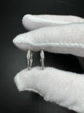 15mm Silver 1/2ctw VS/VVS Lab Diamond Channel Set Inside Out Hoops 2.5g