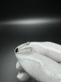 Size 8 Silver .6ctw Lab Diamond Snake/ Bypass Ring 2.5g