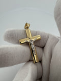 2.5” 14k Crucifix with Thick Cross 8mm Bail 4.04g