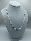Italian 925 Sterling Silver Figaro Chain – 7mm