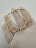 55mm 14k Yellow Gold Thin Hoops 3.0g