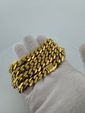 22” 14k Yellow Gold Monaco Cuban 11mm 34.85g