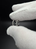 10mm 14k White Gold 1/10ctw Natural Diamond Huggies .84g