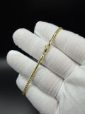 7.5" 14k Yellow Gold Franco 2.5mm 7.50g