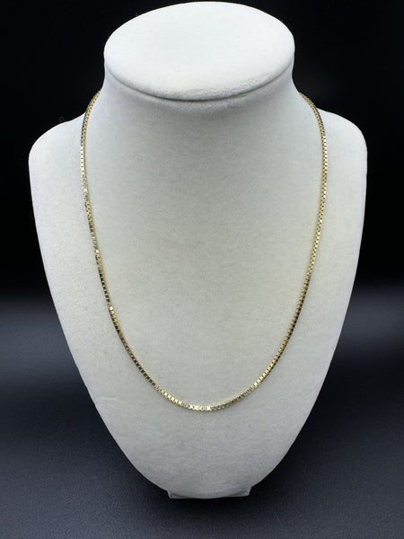 18” 14k Yellow Gold Box Chain 1.7mm 9.7g