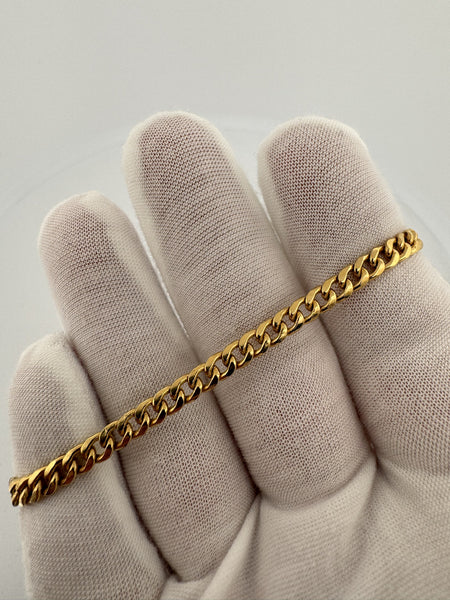 7.5” 14k Yellow Gold Cuban 4.5mm 4.31g