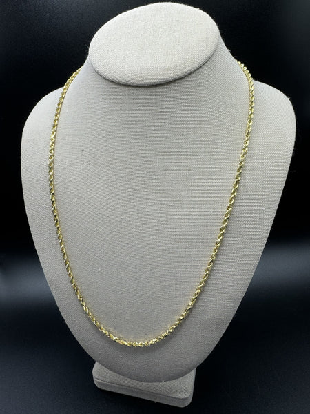 24” 10k Yellow Gold Rope 3mm 8.8g