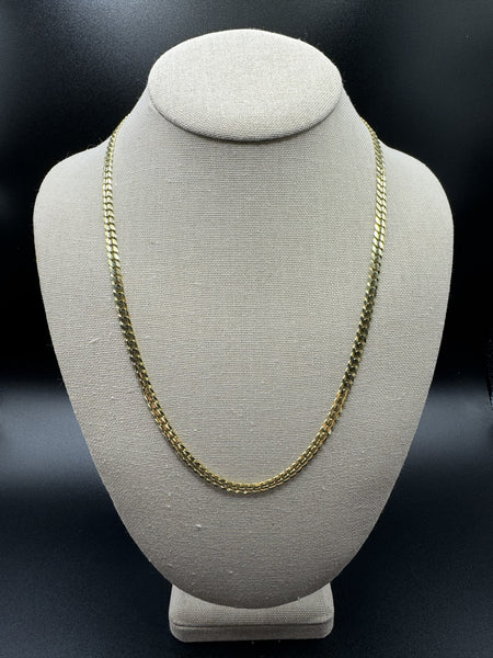22” 14k Yellow Gold Flat Curb 4.5mm 17.14g