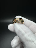 Size 9 10k Yellow Gold Cuban Ring 10mm 14.05g