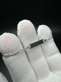6” Silver Figaro Baby ID Bracelet