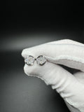 10mm Silver 1ctw Lab Diamond Cluster Studs 2.8g