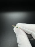 Size 7 10k Yellow Gold Lab Emerald & Diamond Alternating Fashion Band 1.2g