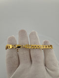 8” 14k Yellow Gold Curb Link Bracelet 8mm 11.5g