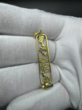 2” 18k Yellow Gold Egyptian Bar Pendant 4mm Bail 4.2g