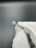 Size 7 10k White Gold est 1/3ctw Natural Diamond Flower Cluster Ring 3.1g