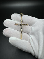 2.5” 14k Gold Cross/Crucifix 5.6mm Bail 3.2g