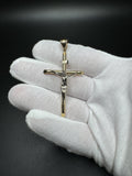 2.5” 14k Gold Cross/Crucifix 5.6mm Bail 3.2g