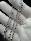 3mm .925 Sterling Silver Rounded Box Chain