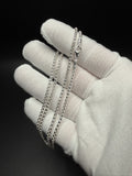 3mm .925 Sterling Silver Rounded Box Chain