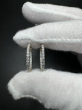 20mm Gold over Silver 1ctw VS/VVS Lab Diamond Inside Out Hoops 2.7g