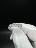 Size 7 Silver 2.25ctw 7 Stone Oval Lab Diamond Ring 2.6g