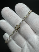 7.5” 14k Yellow Gold 5ctw Lab Diamond Tennis Bracelet 9.4g