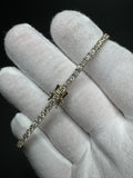 7.5” 14k Yellow Gold 5ctw Lab Diamond Tennis Bracelet 9.4g