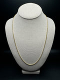 24” 14k Yellow Gold Franco 2mm 14.1g