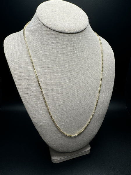 24” 14k Yellow Gold Franco 2mm 4.21g