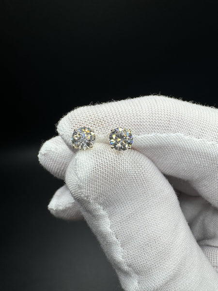 14k Yellow Gold 1ctw Fully Certified with EGL Paperwork Lab Diamond Studs