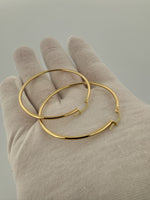 50mm x 2mm 18k Yellow Gold Hoops 4.1g