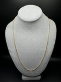 24” 14k Yellow Gold Prism Cut Franco 2mm 14.1g