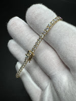 7.5” 14k Yellow Gold 5ctw Lab Diamond Tennis Bracelet 9.4g